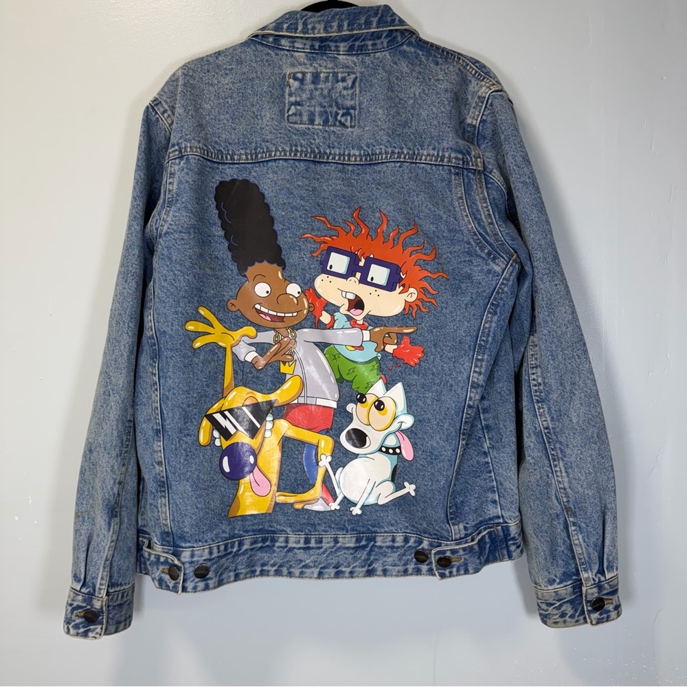 MEMBERS ONLY X Nickelodeon JEAN Denim JACKET Size‎ Medium RUGRATS
